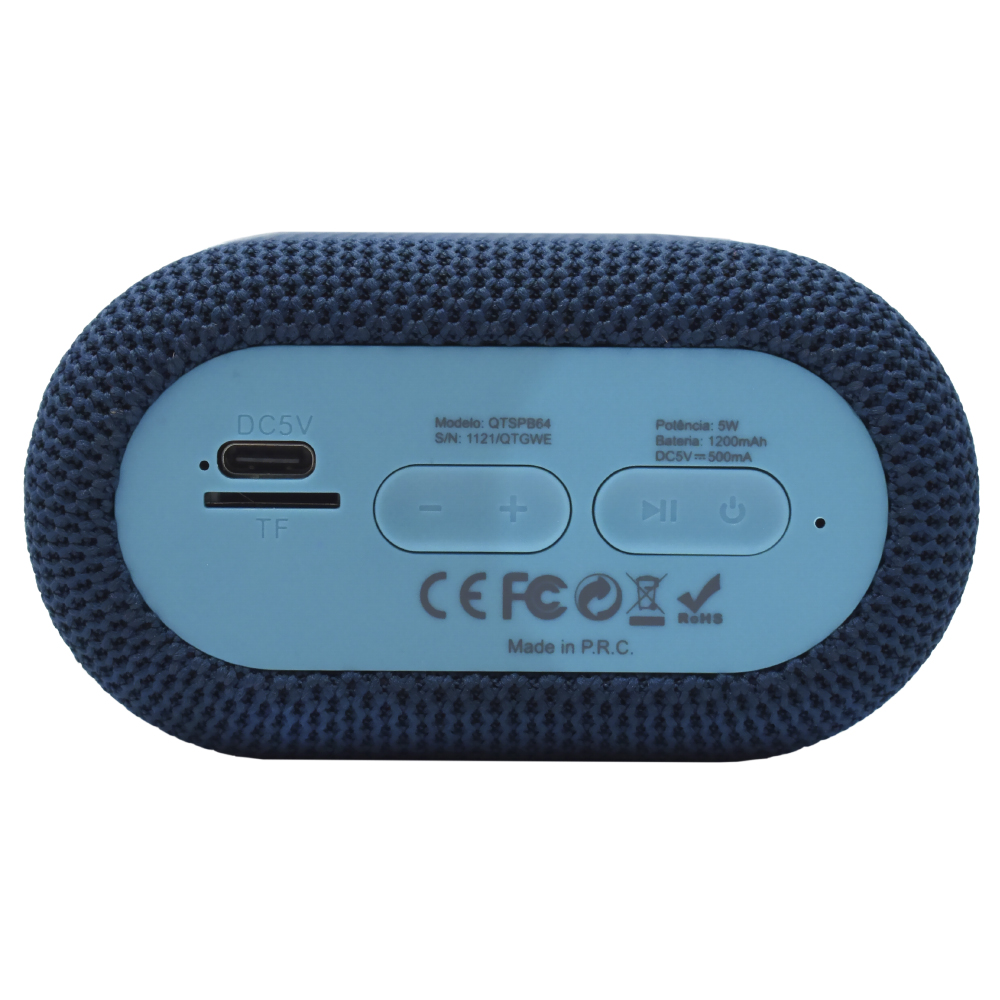 Caixa de Som Quanta QTSPB64 Bluetooth / USB / FM / Micro SD / TWS - Azul