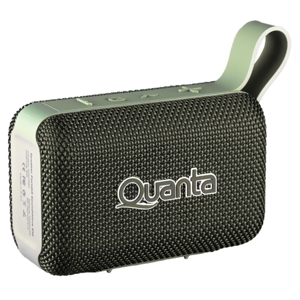 Caixa de Som Quanta QTSPS80 Mini Bluetooth / TWS / Micro SD - Verde
