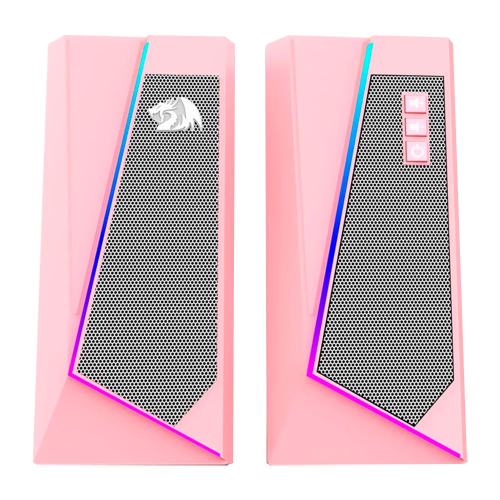 Caixa de Som Redragon GS520P Anvil Gaming RGB / USB / 3.5MM - Rosa 