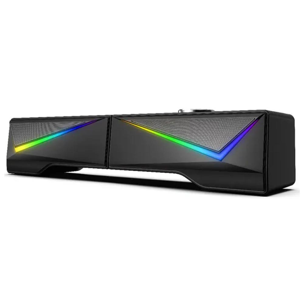 Caixa de Som Satellite AS-92003B Gaming RGB / USB - Preto