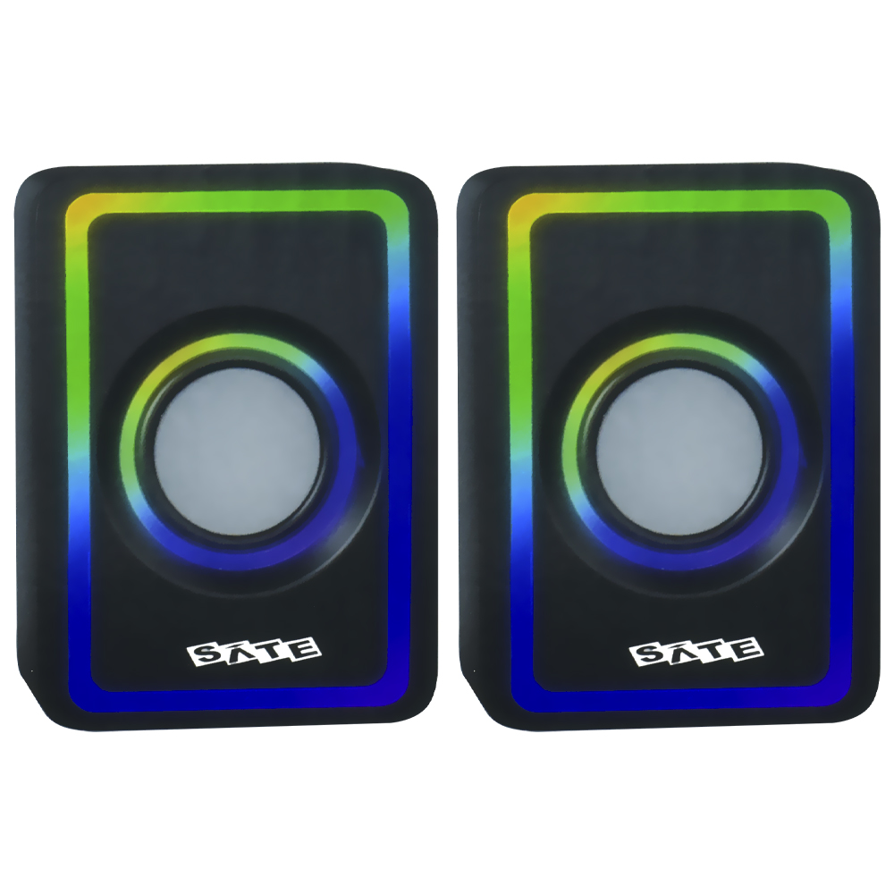 Caixa de Som Satellite AS-92005B Gaming RGB / Bluetooth / USB / Aux - Preto