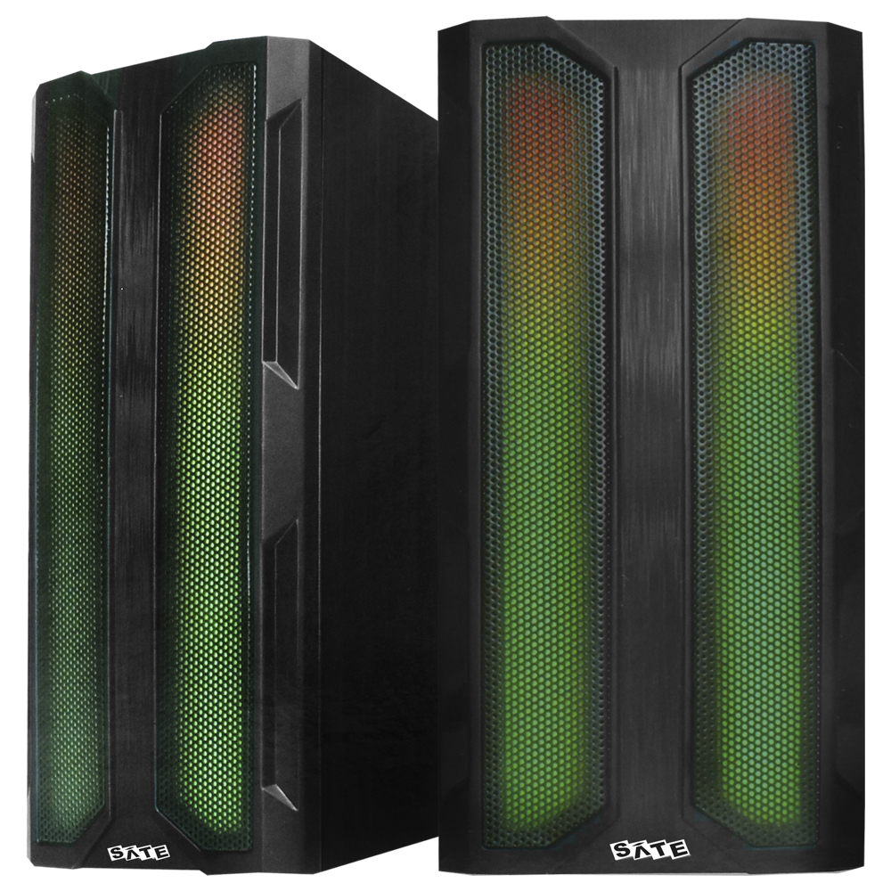 Caixa de Som Satellite AS-92006B Gaming RGB / Bluetooth / USB / Aux - Preto
