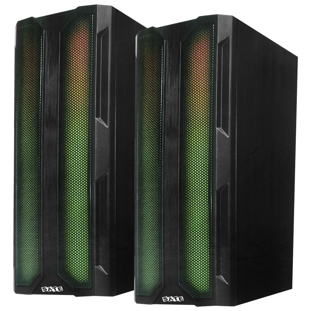Caixa de Som Satellite AS-92006B Gaming RGB / Bluetooth / USB / Aux - Preto