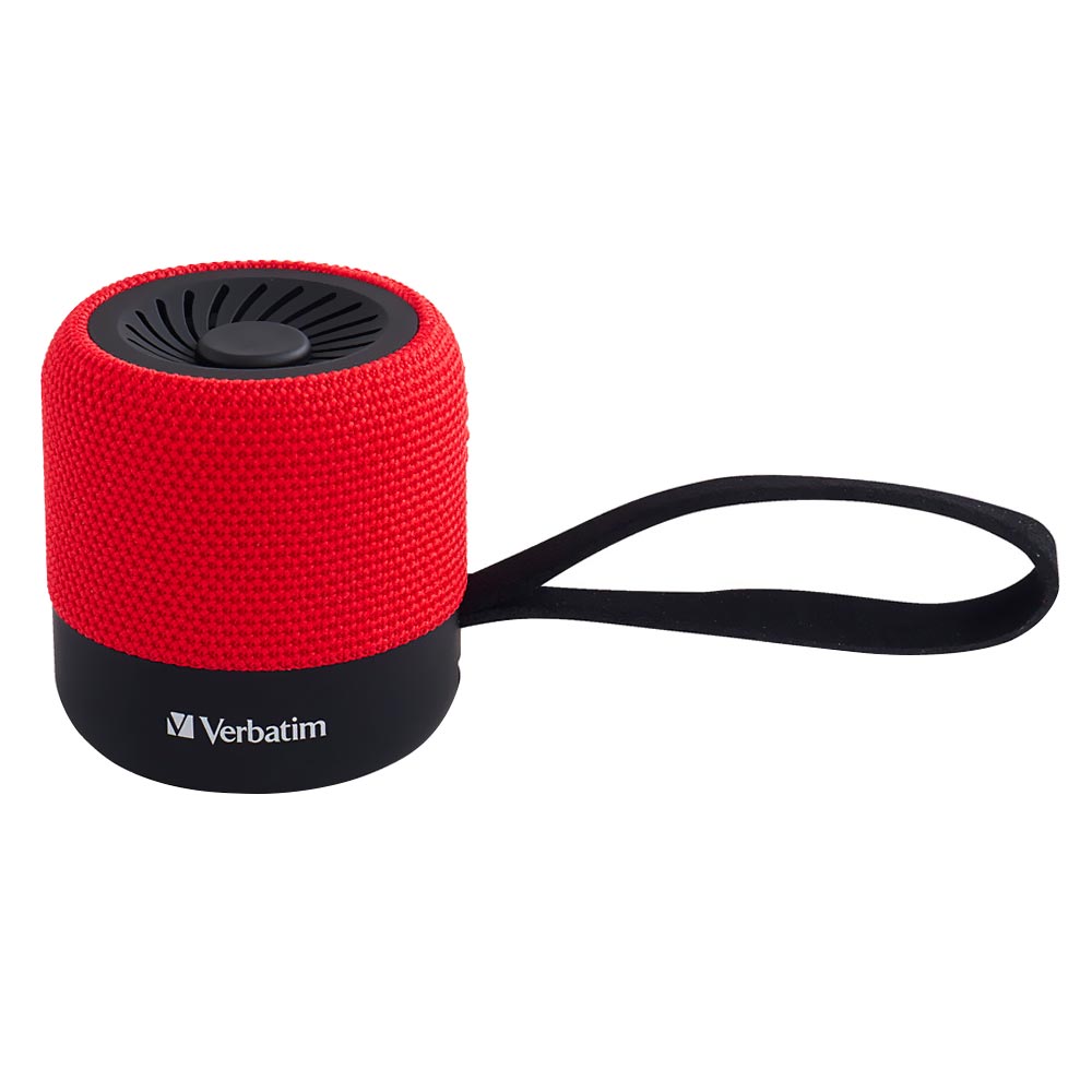 Caixa de Som Verbatim 70230 Mini Bluetooth - Preto / Vermelho