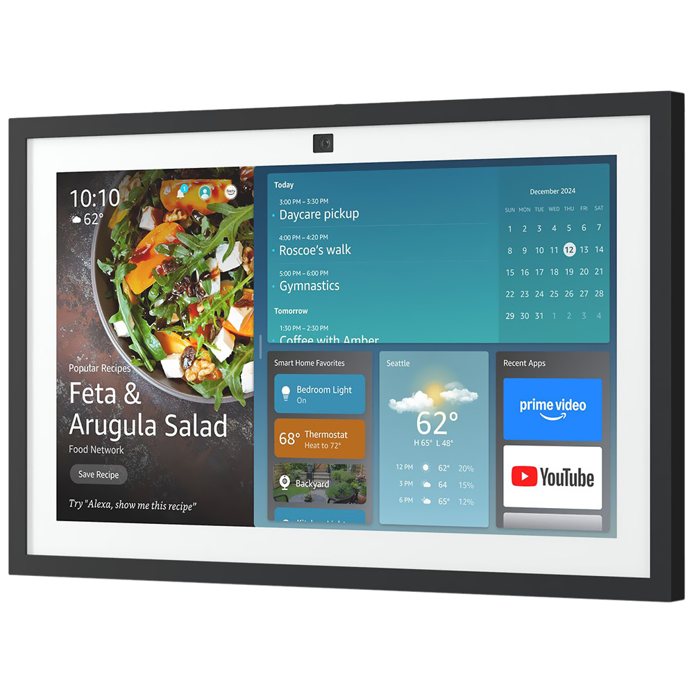 Tela Inteligente Amazon Echo Show 15 2ª Geração 15.6" Full HD / Alexa / Bluetooth / Wi-Fi - Preto / Branco