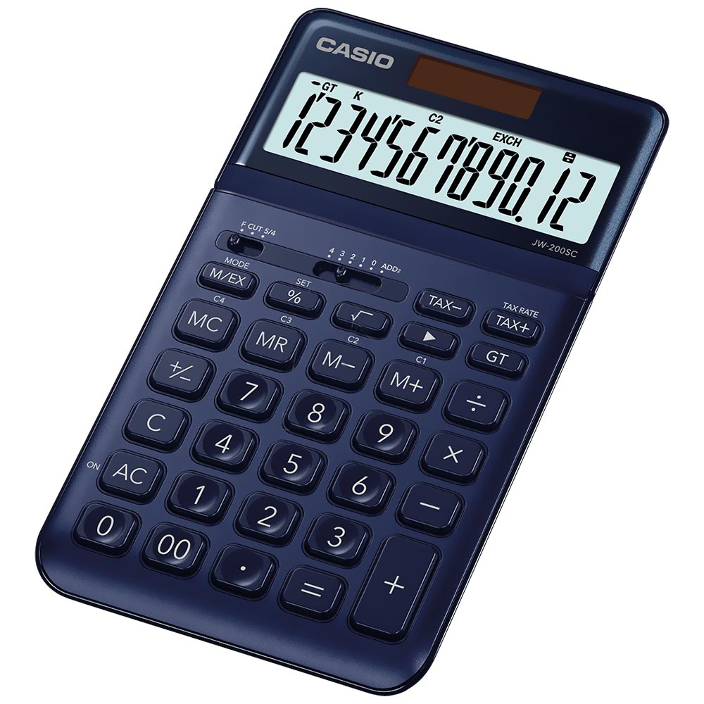 Calculadora Casio JW-200SC-NY 12 Digitos - Azul Navy