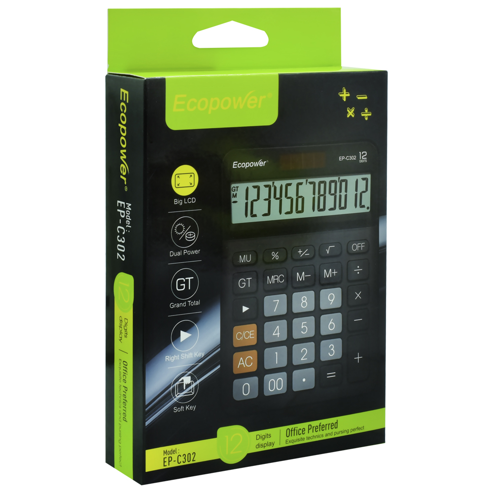 Calculadora EP-C302 12 Digitos - Preto