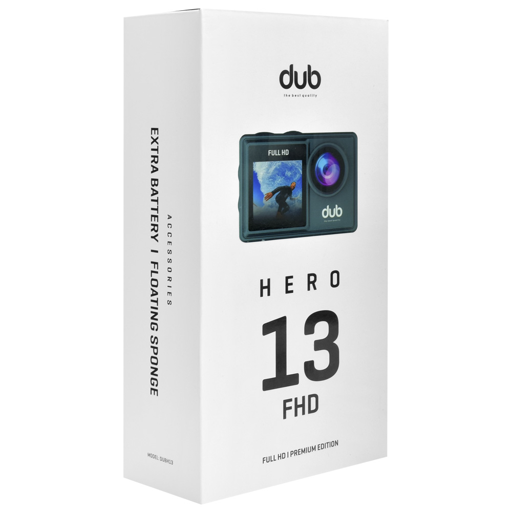 Câmera de Ação Dub Hero 13 Full HD - Preto