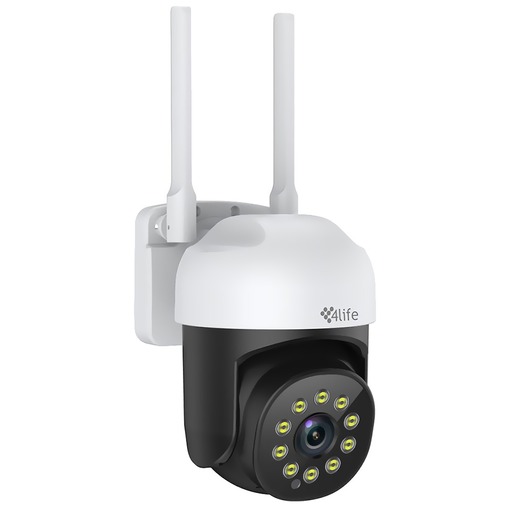 Câmera de Segurança 4LIFE FLD4G-S 360° Falcon View Smart Outdoor / Wi-Fi / 2.5K / 4MP - Branco