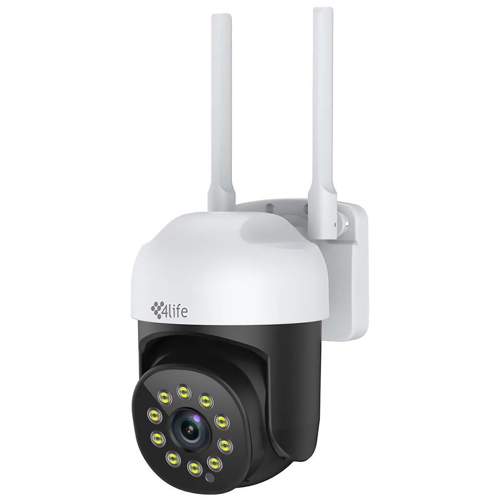 Câmera de Segurança 4LIFE FLD4G-S 360° Falcon View Smart Outdoor / Wi-Fi / 2.5K / 4MP - Branco