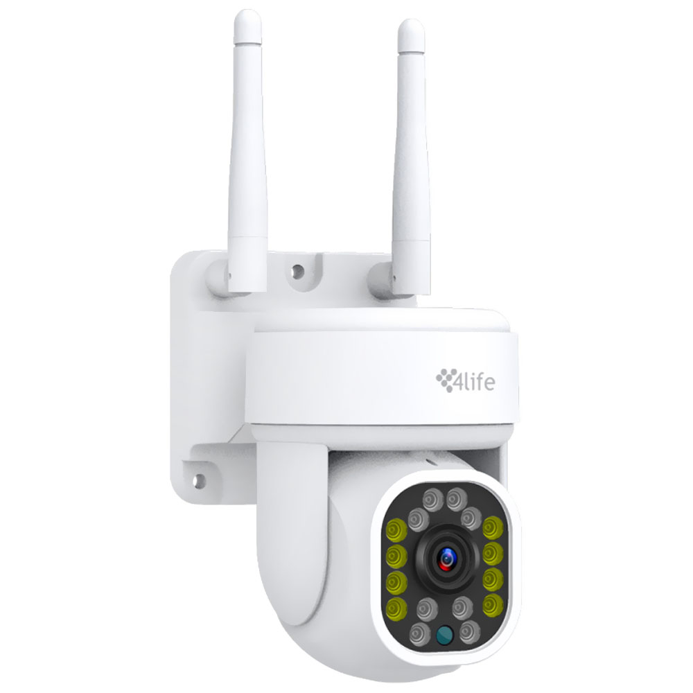 Câmera de Segurança 4LIFE FLD7G 360° Smart Outdoor / Wi-Fi / 2.5K / 4MP - Branco