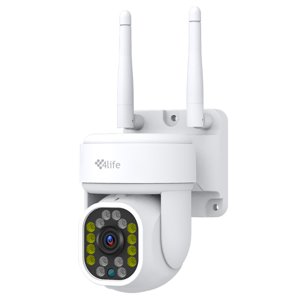 Câmera de Segurança 4LIFE FLD7G 360° Smart Outdoor / Wi-Fi / 2.5K / 4MP - Branco