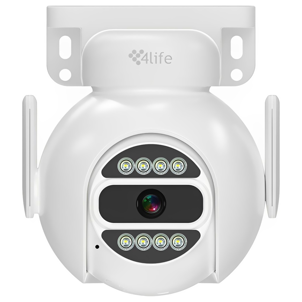 Câmera de Segurança 4LIFE FLD8G 360° Smart Outdoor / Wi-Fi / 2.5K / 4MP - Branco
