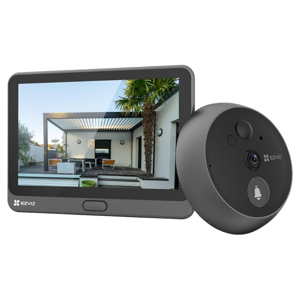 Câmera de Segurança Ezviz Olho Mágico CS-HP4 2WPFBS 4.3" / Wi-Fi / 1080P - Preto