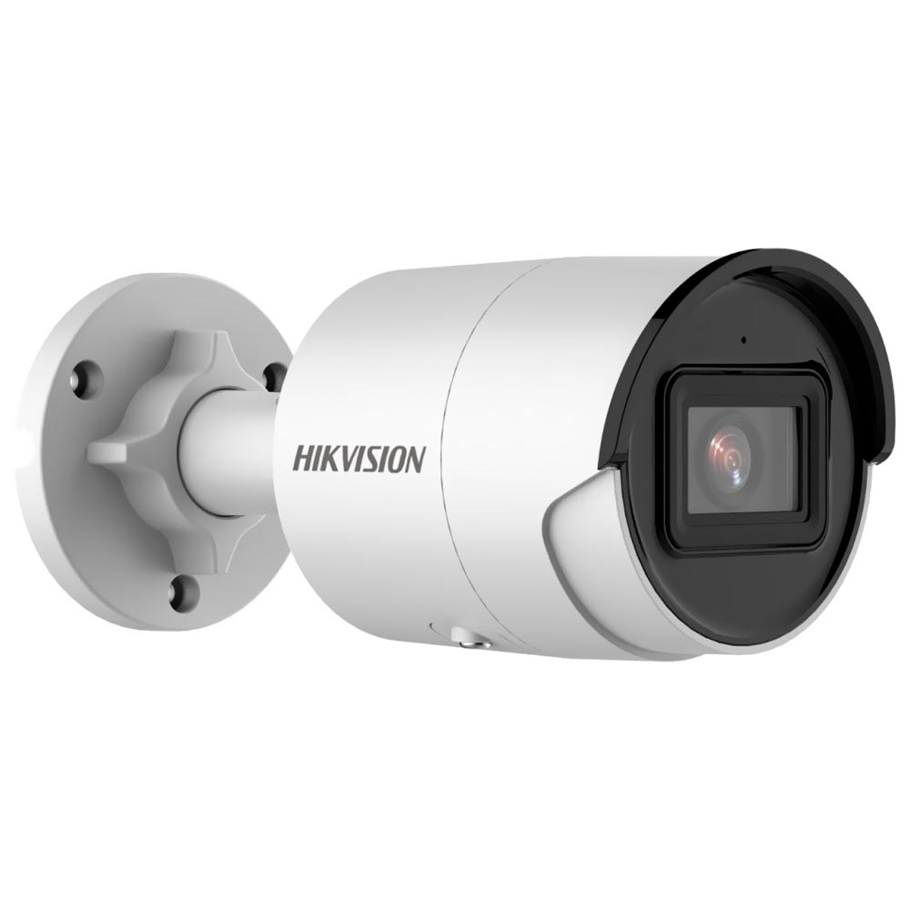 Câmera de Segurança Hikvision DS-2CD2063G2-I Eixir Fixed Mini Bullet Acu Sense Outdoor / 6MP - Branco