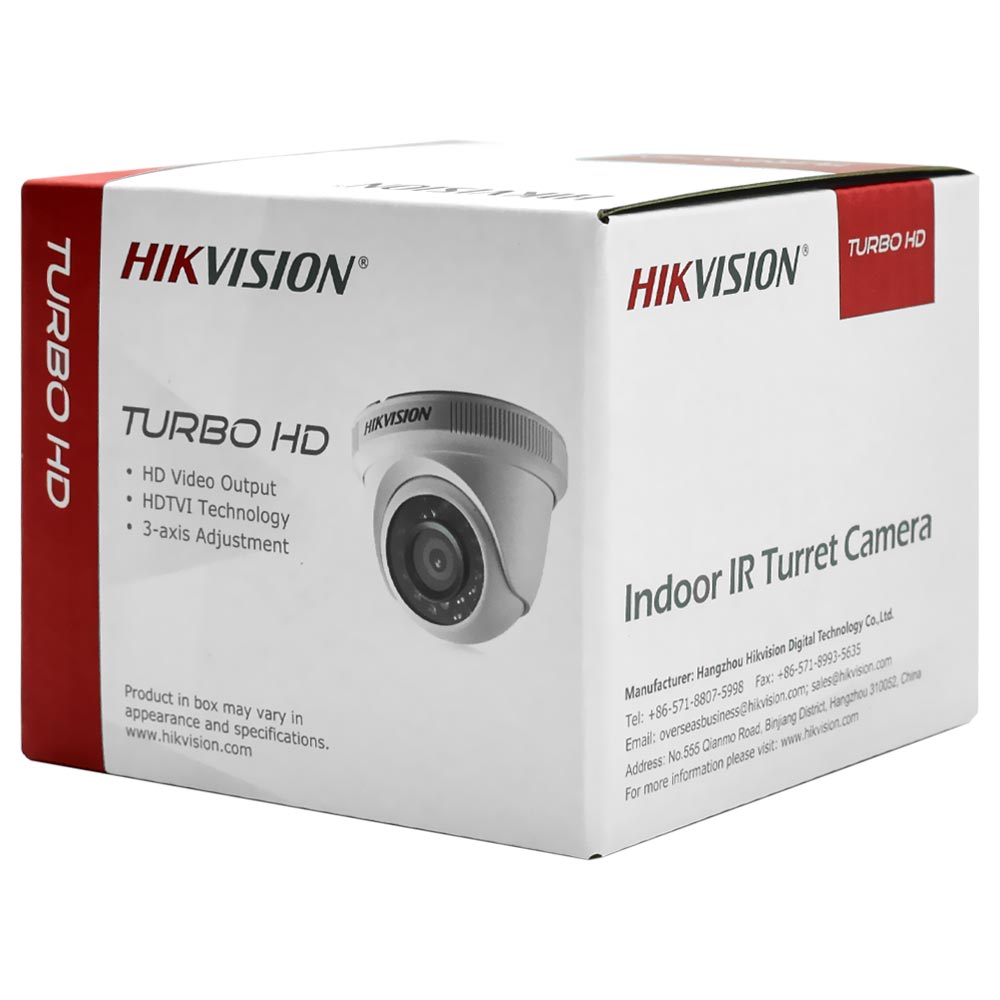 Câmera de Segurança Hikvision DS-2CE56C0T-IRPF Indoor Turbo HD / 2.8MM - Branco