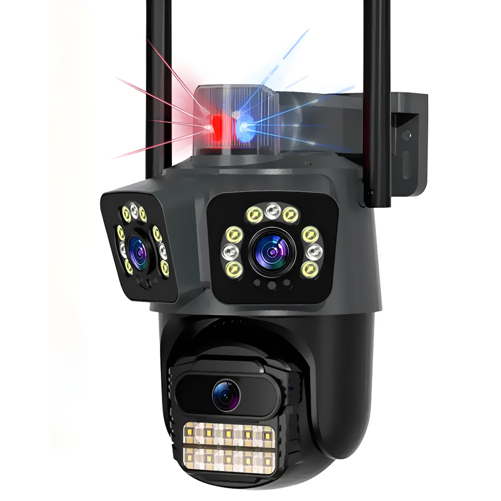 Câmera de Segurança Mannatech SWD2379 Smart Wi-Fi / 360° - Preto / Cinza