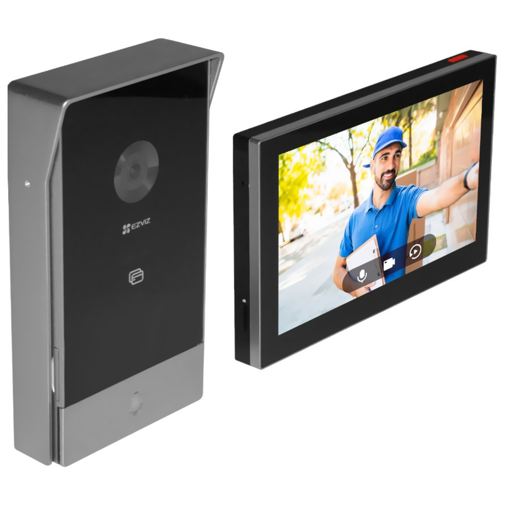 Vídeo Porteiro Ezviz CS-HP7 Smart Home / 2K / 3MP - Preto / Cinza