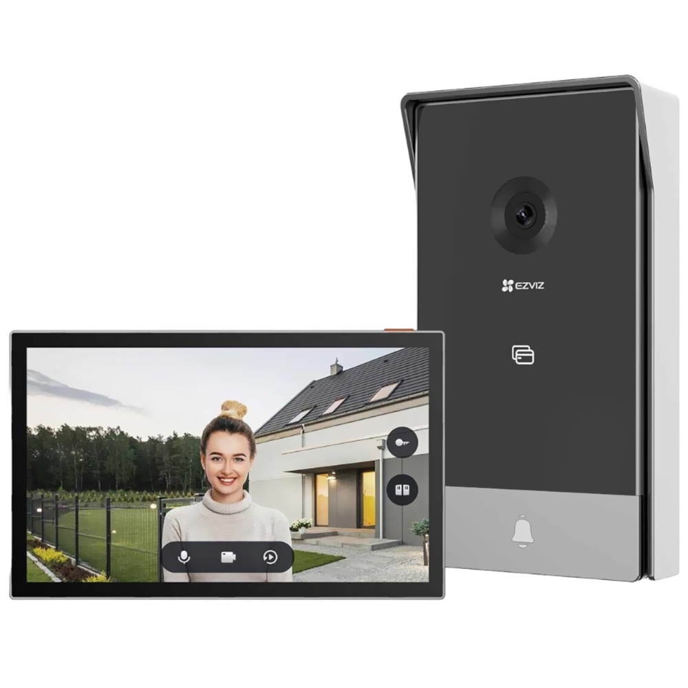 Vídeo Porteiro Ezviz CS-HP7 Smart Home / 2K / 3MP - Preto / Cinza