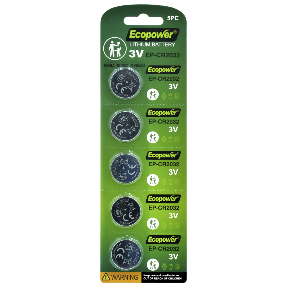 BATERIA ECOPOWER LITHIUM 3V EP-CR2032 C/5