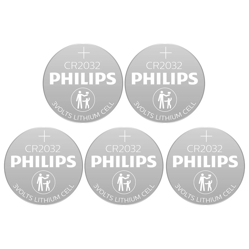 Bateria Philips CR2032 - 5 Peças