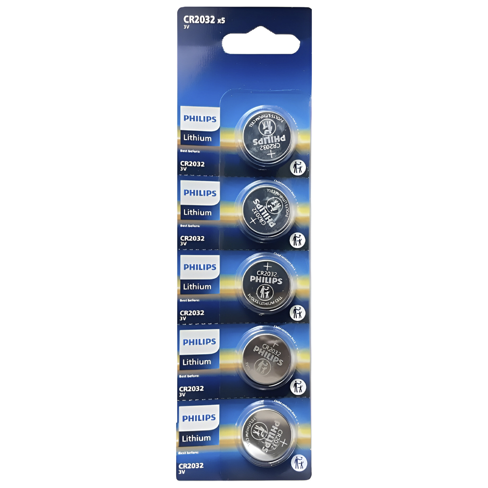Bateria Philips CR2032 - 5 Peças