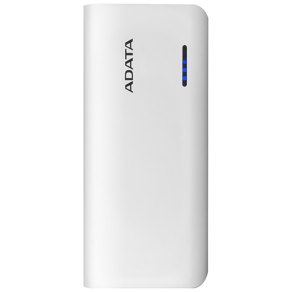 Carregador de Bateria Adata Pt100 10000mah Power Bank 02-saidas Usb Branco/Azul