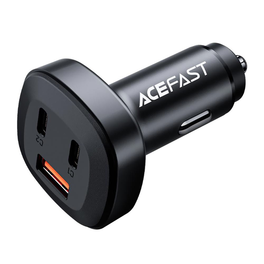 Carregador de Bateria Veicular Acefast B3 66W / USB / 2 Type-C - Preto