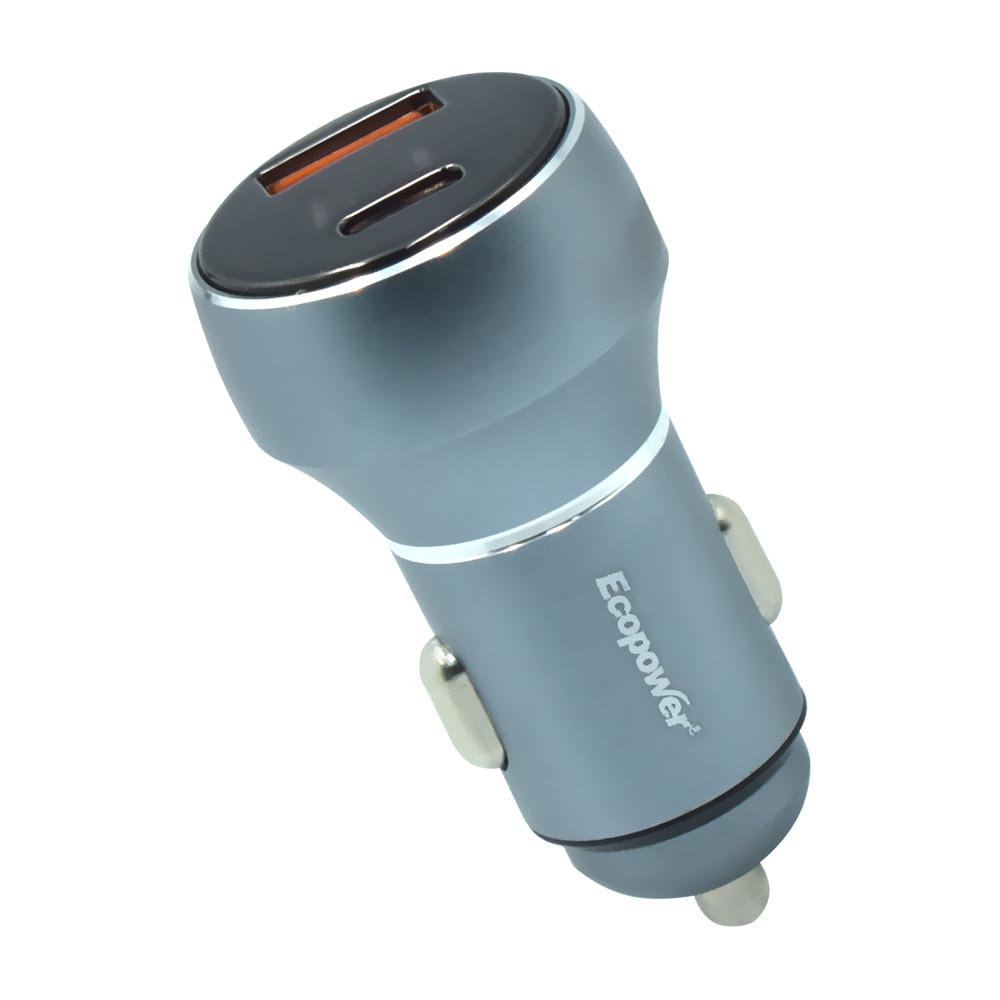 Carregador de Bateria Veicular Ecopower EP-7028 USB / Type-C - Cinza