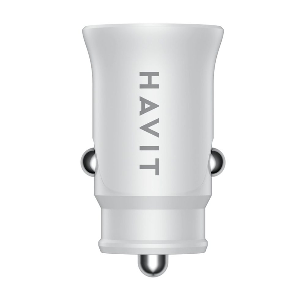 Carregador de Bateria Veicular Havit CC2022 20W / USB / USB-C - Branco