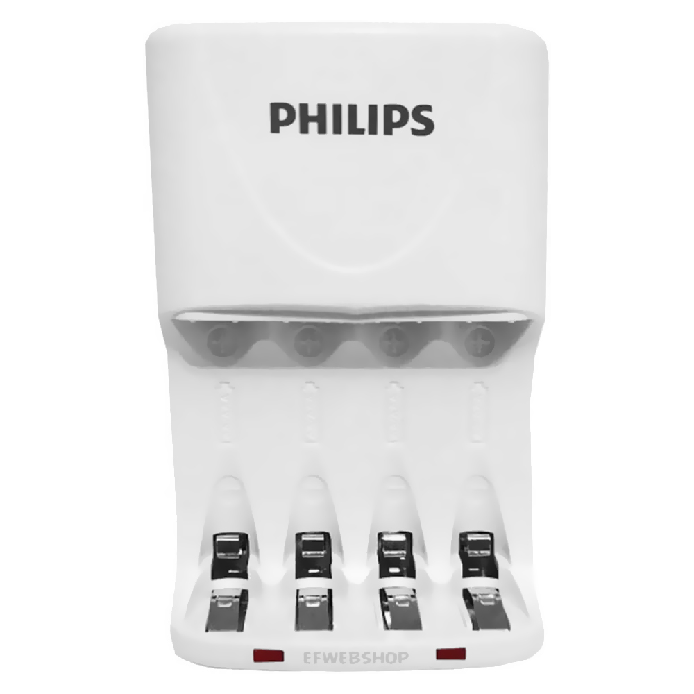 Carregador de Pilhas Philips com 4 Pilhas AA - SCB2445NB