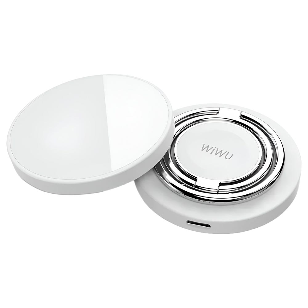 Carregador Magnético Wiwu WI-W027 Magnetic Wireless / 15W - Branco (3 em 1)