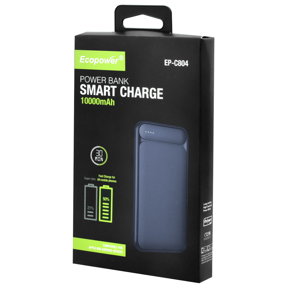 Carregador Portátil Ecopower EP-804 10000MAH / USB / USB-C - Azul