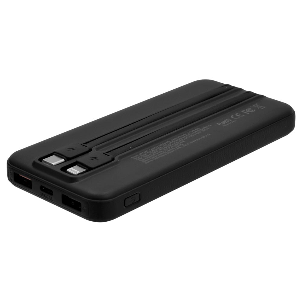 Carregador Portátil Ecopower EP-C866 12000MAH USB / Lightning / Micro USB / Type-C - Preto