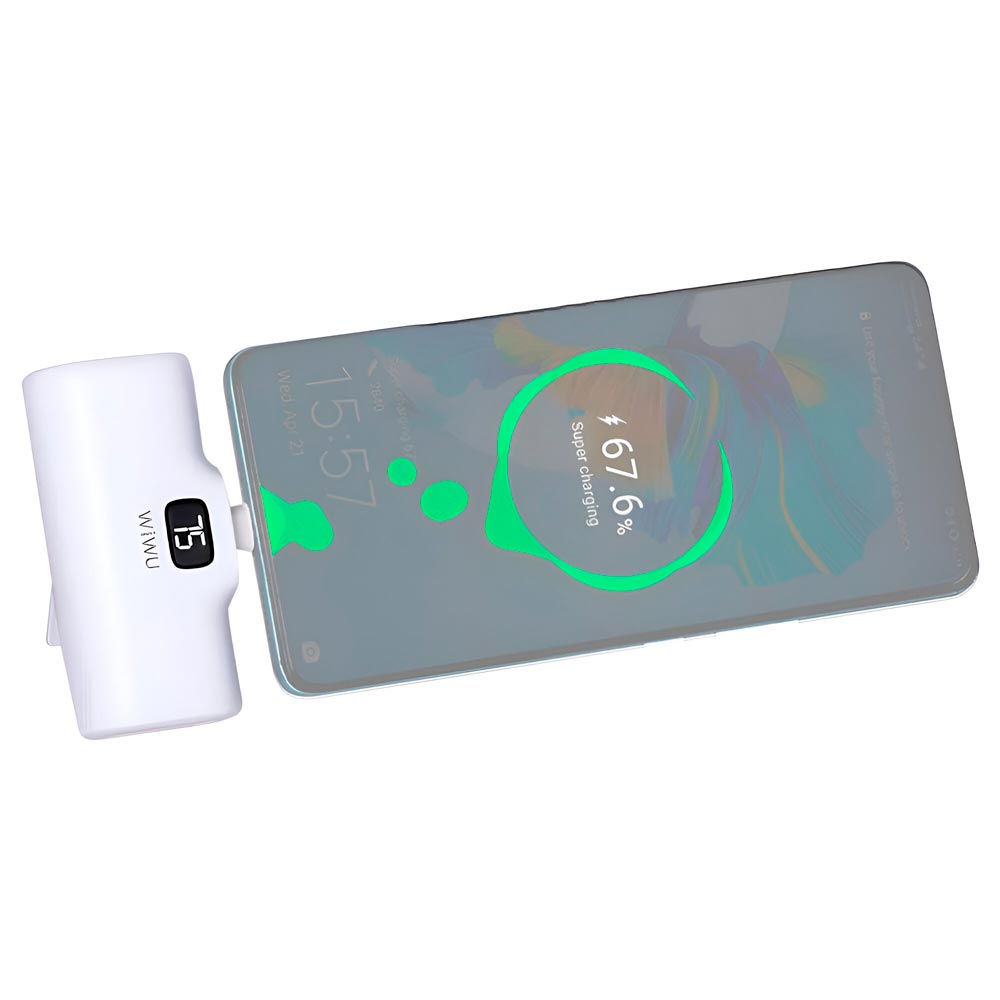 Carregador Portátil Wiwu Capsule WI-P017-L 5000MAH Lightning - Branco