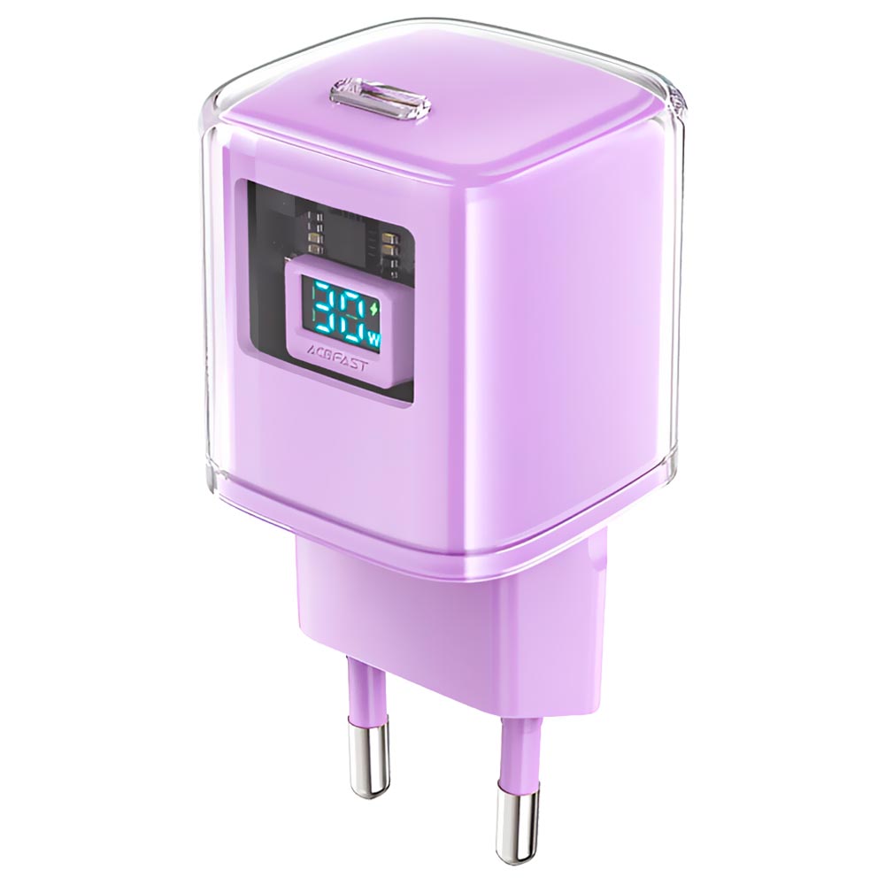 Carregador Tomada Acefast A53 Type-C / 30W - Alfalfa Roxo