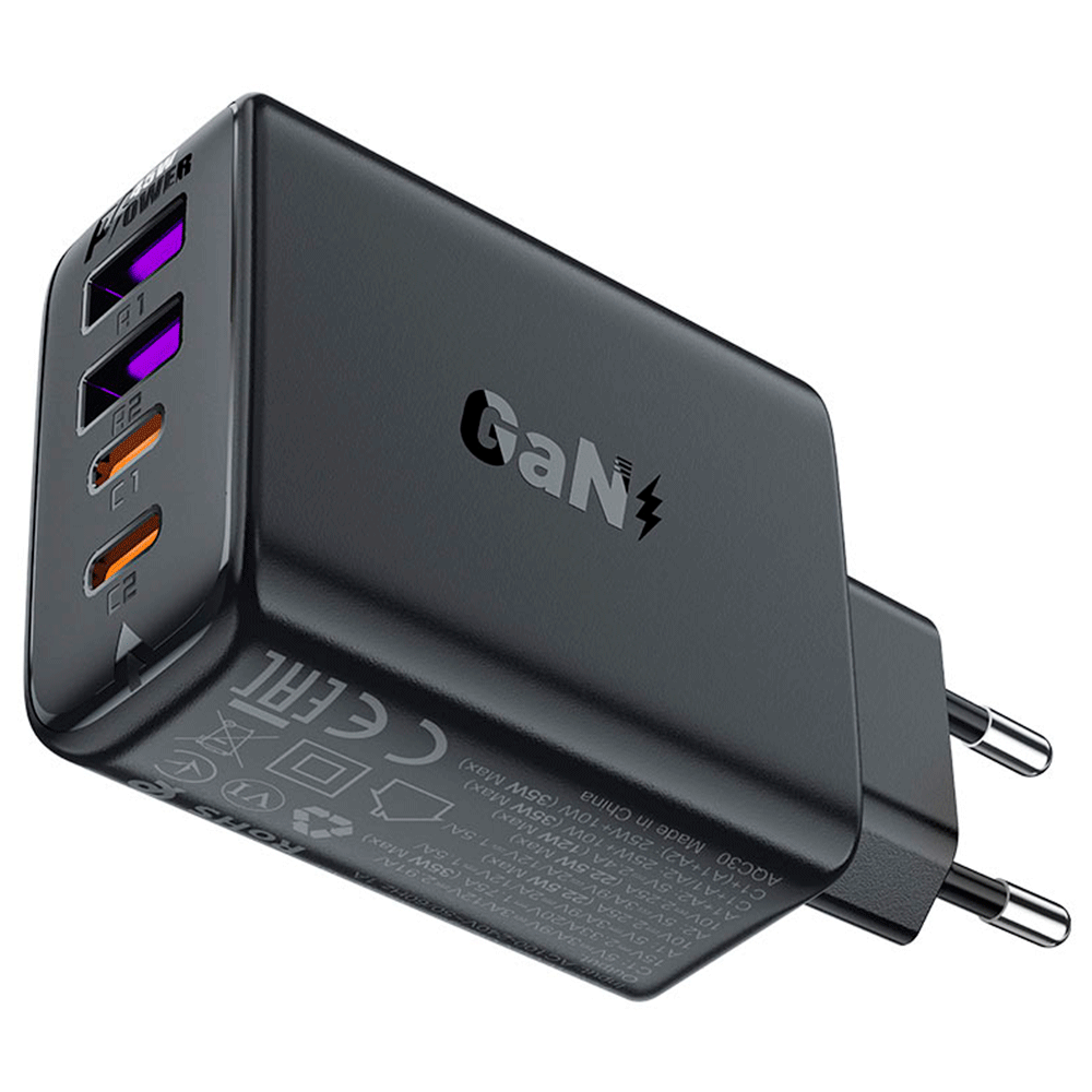 Carregador Tomada Acefast A61 2 USB / 2 Type-C / 45W - Preto