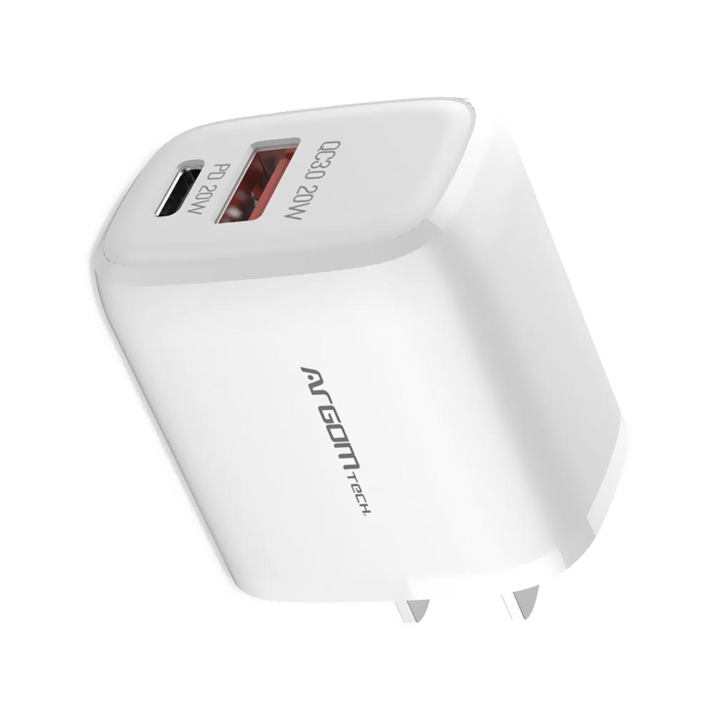 Carregador Tomada ArgomTech ARG-AC-0115WT Type-C / USB 3.0 / 40W - Branco
