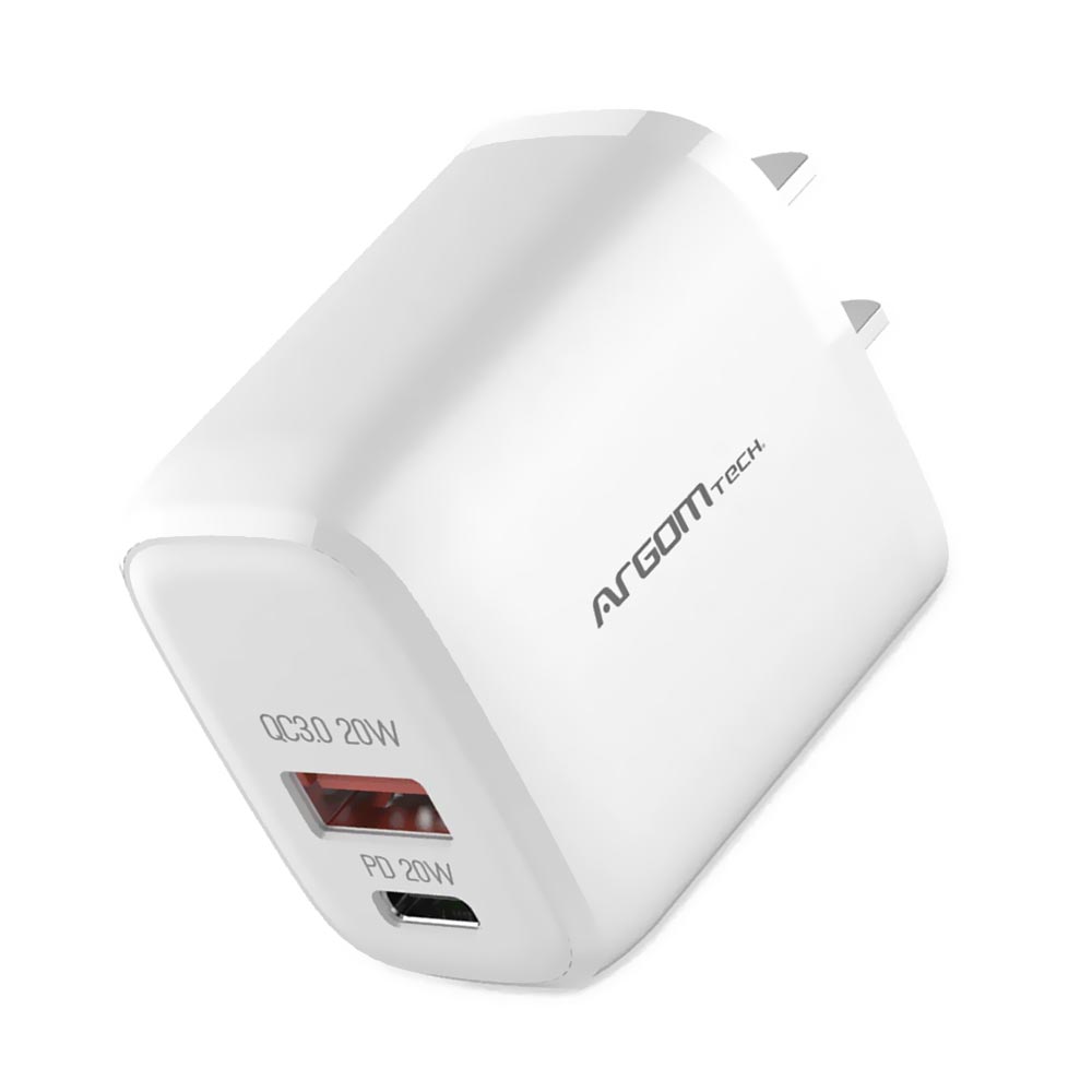 Carregador Tomada ArgomTech ARG-AC-0115WT Type-C / USB 3.0 / 40W - Branco