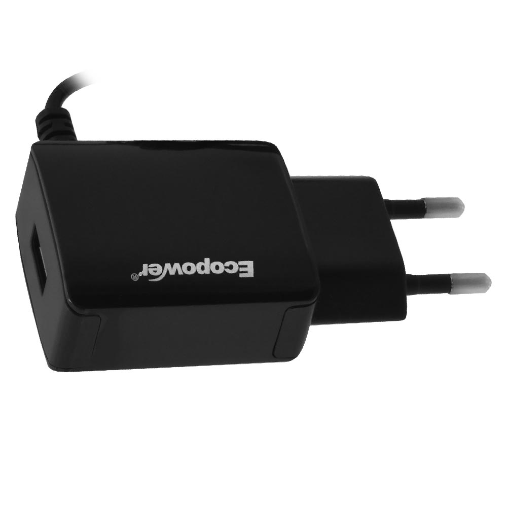 Carregador Tomada Ecopower EP-7056 USB + Cabo USB - Preto
