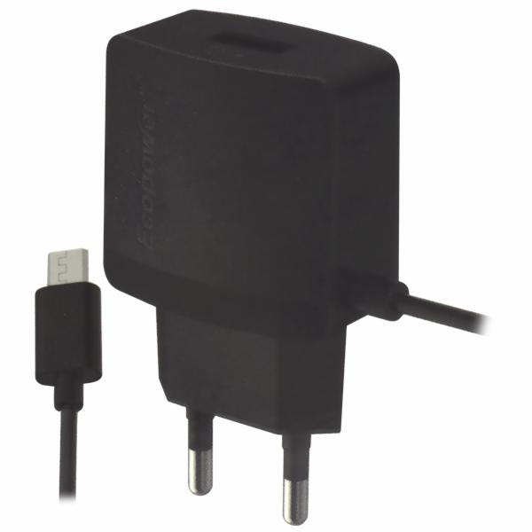 Carregador Tomada Ecopower EP-7058 USB / Micro USB Macho - Preto