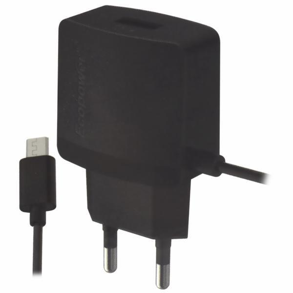 Carregador Tomada Ecopower EP-7058 USB / Micro USB Macho - Preto