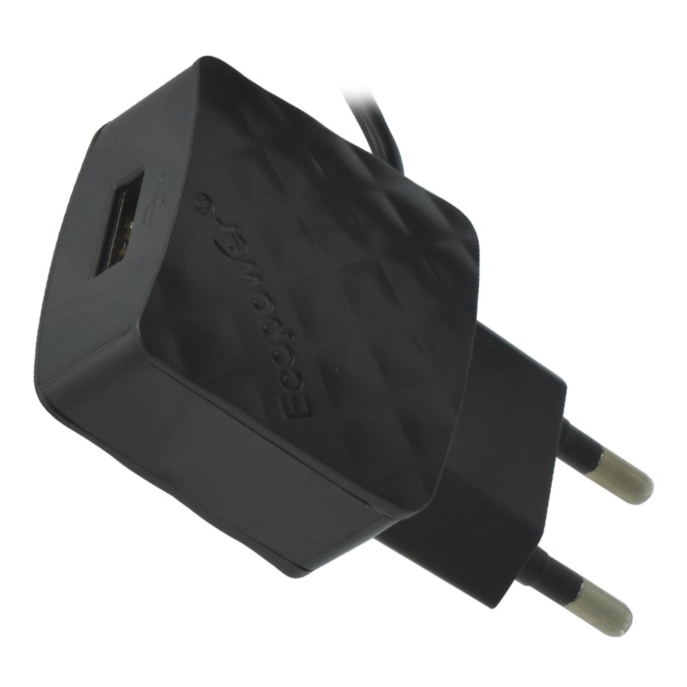Carregador Tomada Ecopower EP-7070 USB / Micro USB - Preto