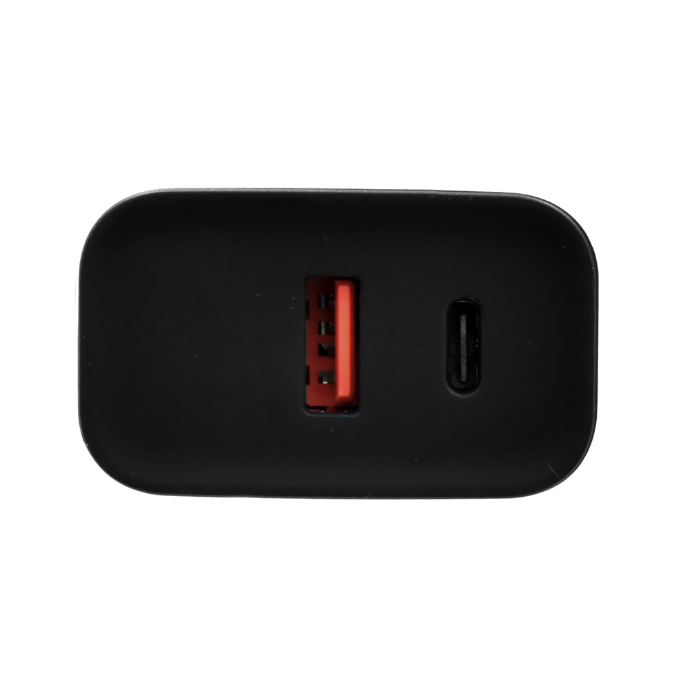 Carregador Tomada Ecopower EP-7091 USB / USB-C / 30W - Preto + Cabo USB-C / USB-C
