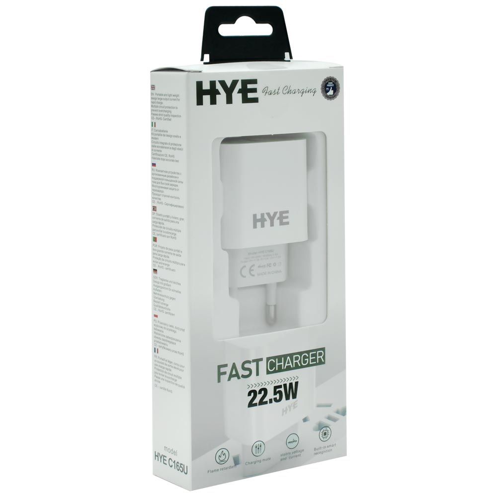 Carregador Tomada Hye HYEC165U USB 3.0 / 22.5W - Branco