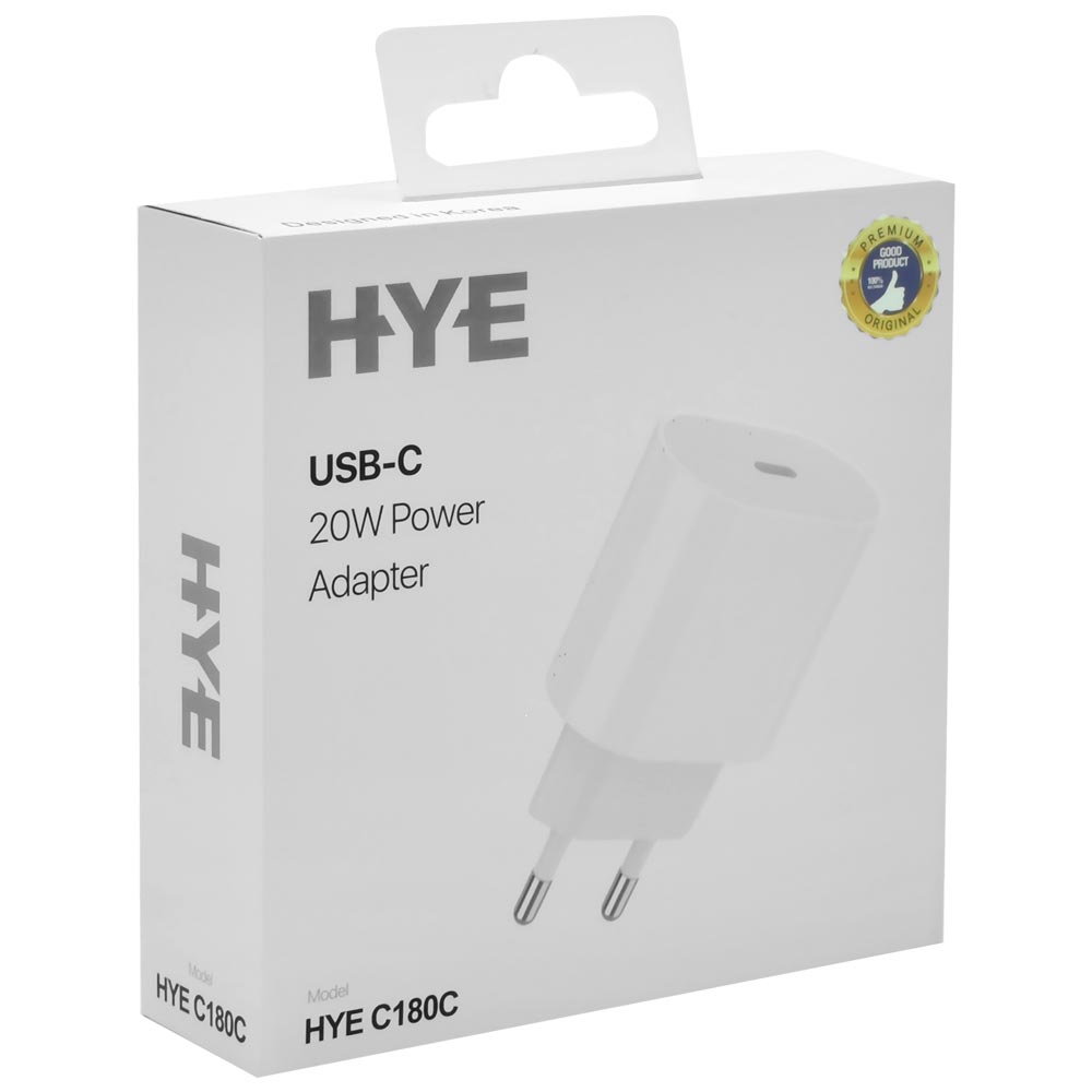 Carregador Tomada Hye HYEC180C USB Type-C / 20W - Branco