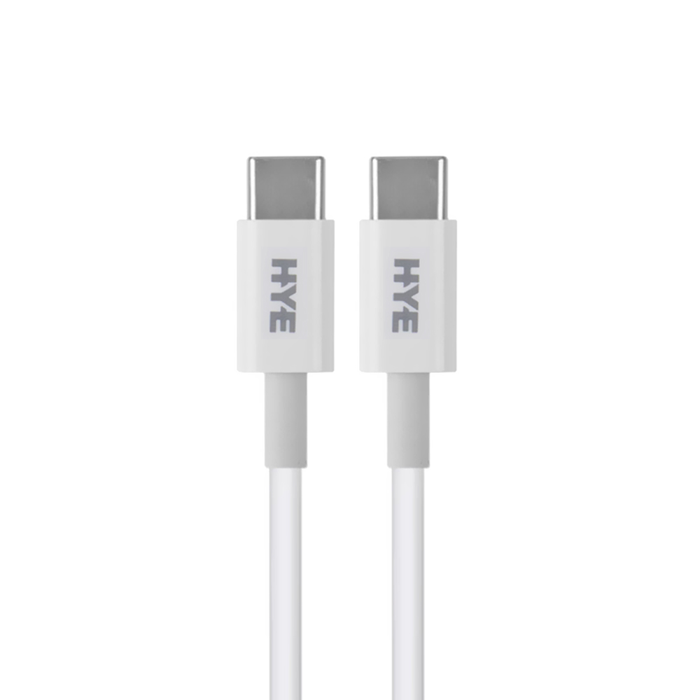 Carregador Tomada HYE HYEC180CC USB-C / 20W - Branco + Cabo USB-C / USB-C