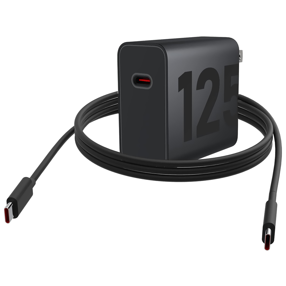 Carregador Tomada Motorola M-510 USB-C / 125W - Preto + Cabo USB-C / USB-C