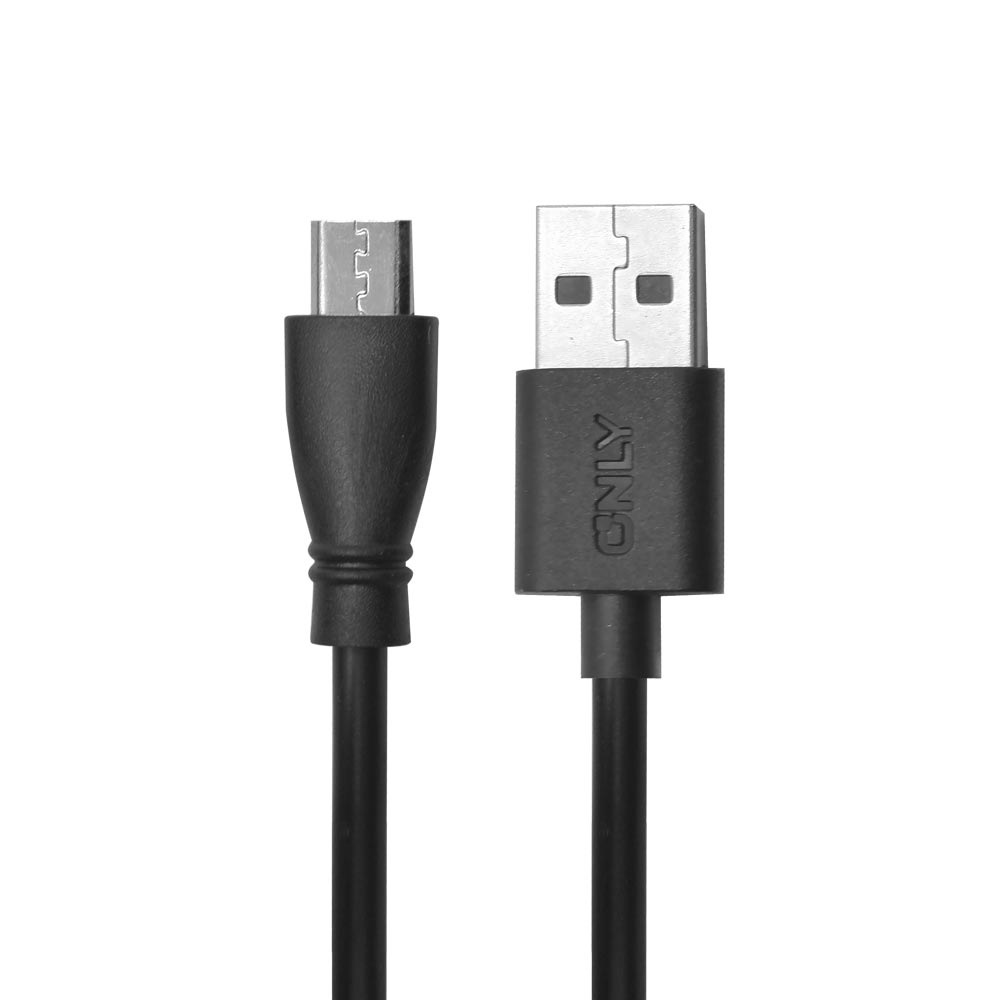 Carregador Tomada Only MOD08-A 2 USB 2.0 / 4.4A - Preto + Cabo Micro USB Macho A USB 1M