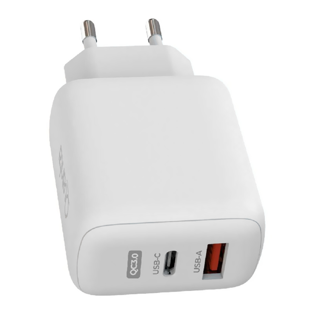Carregador Tomada Quanta QTCCR45 USB / USB-C / 45W - Branco